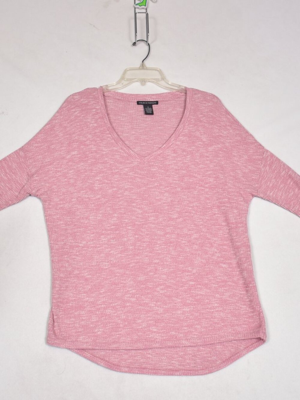 Chelsea & Theodore Waffle Knit Pink Top Size Small